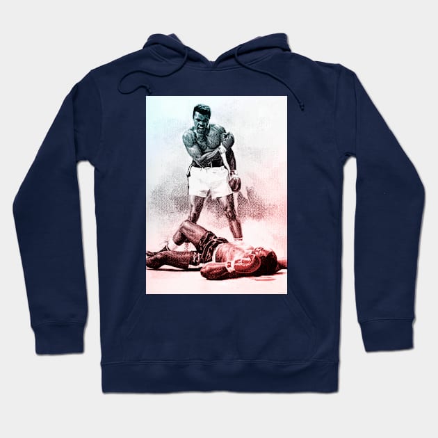 Muhammad Ali Knocks Out Sonny Liston 1964 Hoodie by VintCam